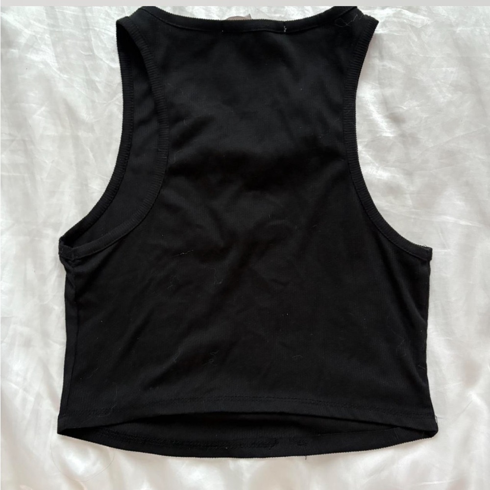 Eye candy Black Tank Top with rhinestone Detail - Picture 4 of 5